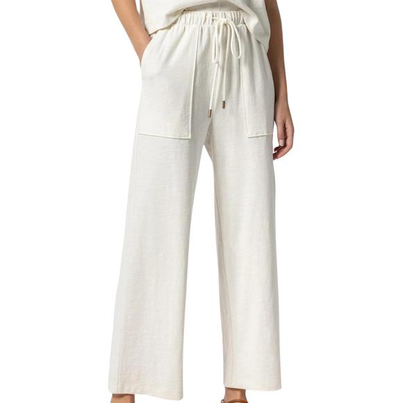 NEW LILLA P cropped pull on pant in ecru